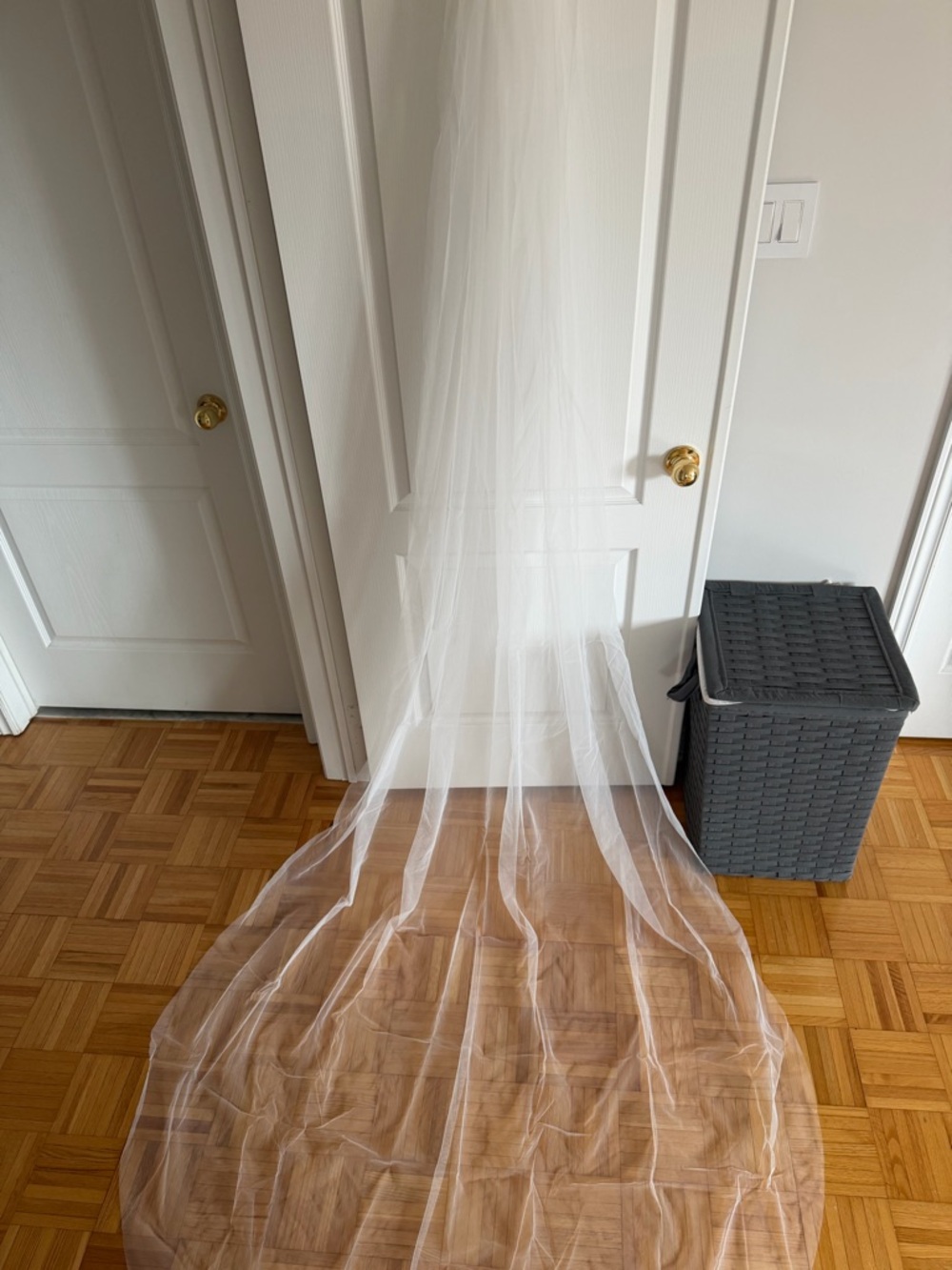 Ivory Cathedral Wedding Veil - Picture 12 of 13